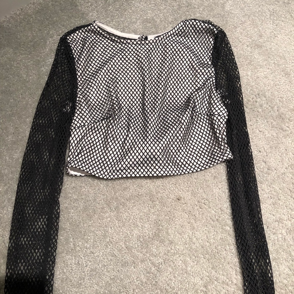 Fashionnova fishnet crop top